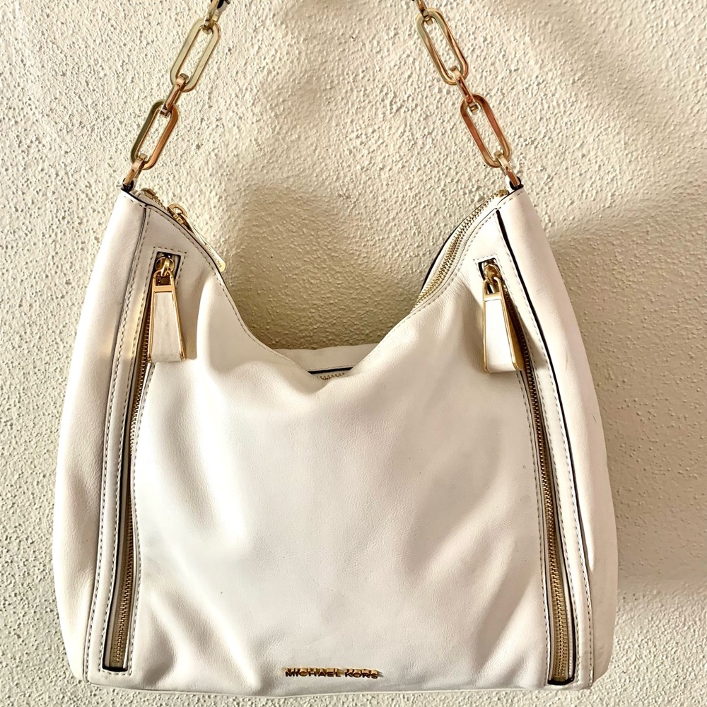 Authentic Michael Kors leather hobo.